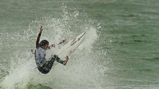 The portuguese surfer Teresa Bonvalot, during the Meo Rip Curl Pro Portugal, the third stage of the world surfing circuit which takes place in Peniche until the 16th of March. Super Tubos Beach, Peniche, 11 de march de 2023. CARLOS BARROSO/LUSA