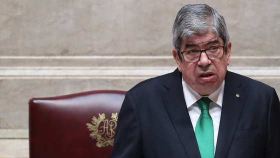 President of the Parliament Eduardo Ferro Rodrigues speeches during the swearing ceremony of Marcelo Rebelo de Sousa for a second term as President of the Republic at Portuguese Parliament in Lisbon, Portugal, 09 March 2021. Reelected in the January 24 presidential elections with 60.67% of the votes cast, the 72-year-old retired law professor, a former constituent deputy, will be sworn in on the original of the Constitution of the Portuguese Republic. MARIO CRUZ/LUSA