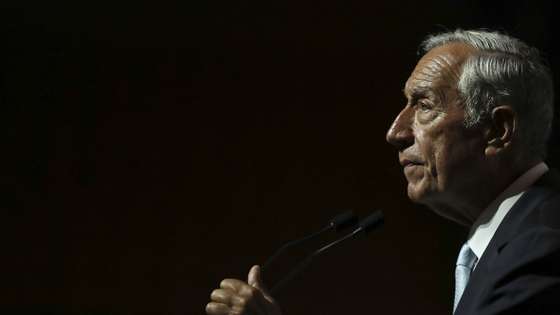 O Presidente da República, Marcelo Rebelo de Sousa, durante a sessão de encerramento do 7º Congresso da Ordem dos Contabilistas Certificados, 23 setembro 2022, em Lisboa.   MANUEL DE ALMEIDA / LUSA