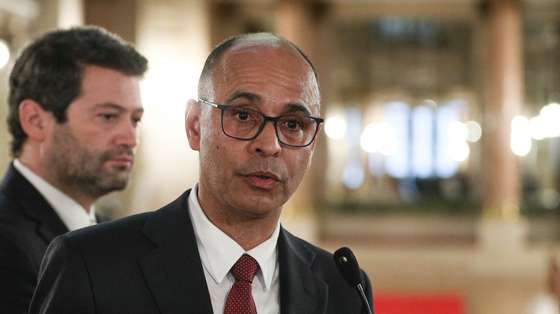 Eleição dos vice-presidentes, secretários e vice-secretários da Assembleia da República da XV Legislatura. Gabriel Mithá Ribeiro, O presidente e deputado do Chega, André Ventura e Diogo Pacheco Amorim Lisboa, 31 de Março de 2022. FILIPE AMORIM/OBSERVADOR