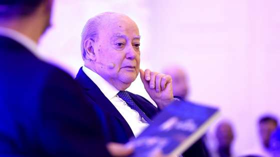 Jorge Nuno Pinto da Costa, ex-presidente do FC Porto durante o lançamento do seu livro “Azul até ao Fim”, no Centro de Congressos da Alfândega do Porto, 27 de outubro de 2024. JOSÉ COELHO/LUSA