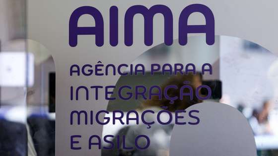 Logo da AIMA (Agência para a Integração, Migrações e Asilo), Lisboa, 7 de março de 2025. MIGUEL A. LOPES/LUSA