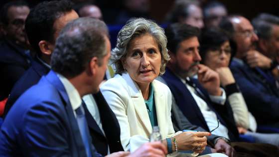 A ministra da Coesão Territorial, Ana Abrunhosa, participa na sessão protocolar de Aveiro 2024 - Capital Portuguesa da Cultura, em Aveiro, 26 de janeiro de 2024. ESTELA SILVA/LUSA