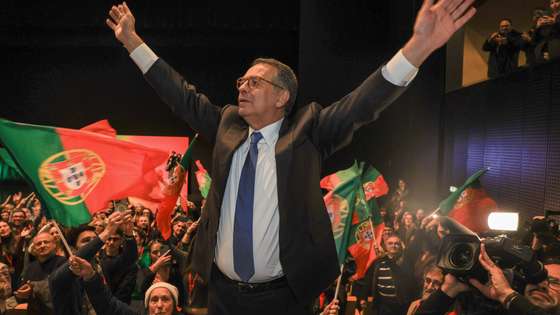 Presidential candidate António José Seguro reacts after advancing to the second round of the presidential elections at his campaign headquarters in Caldas da Rainha, Portugal, 18 January 2026. Portugal is preparing for the second time to elect the President of the Republic in the second round of the presidential elections, which will take place on the 8th of February, and which will pit António José Seguro against André Ventura. JOSÉ COELHO/LUSA