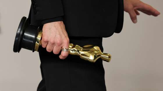 epa11213496 Robert Downey Jr., winner of the Oscar for Best Supporting Actor for 'Oppenheimer,' holds his Oscars in the press room during the 96th annual Academy Awards ceremony at the Dolby Theatre in the Hollywood neighborhood of Los Angeles, California, USA, 10 March 2024. The Oscars are presented for outstanding individual or collective efforts in filmmaking in 23 categories.  EPA/ALLISON DINNER
