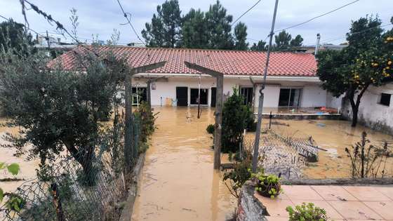 Casa onde morreu o casal octogenário em Fernão Ferro, devido às inundações, 13-11-2025