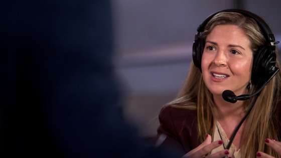CONGRESSO PSD: Entrevista para a rádio Observador, a Margarida Balseiro Lopes, deputada do partido, no 40º Congresso Nacional do Partido Social Democrata (PSD), no Pavilhão Rosa Mota, no Porto. 2 de Julho de 2022 Pavilhão Rosa Mota, Porto TOMÁS SILVA/OBSERVADOR