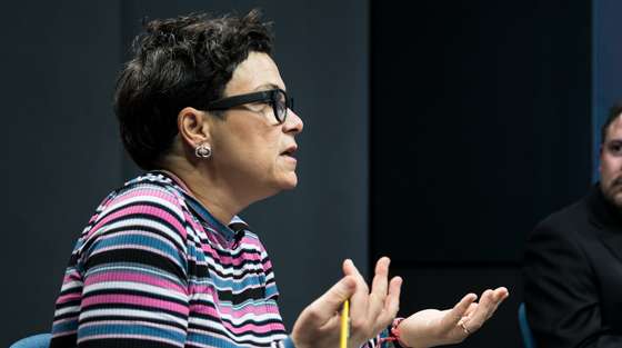 Podcast “Fora do baralho” com Susana Peralta, Luís Aguiar-Conraria, Jorge Fernandes e João Marques de Almeida. Debate moderado por Vanessa Cruz. Lisboa, 25 de Novembro de 2021. FILIPE AMORIM/OBSERVADOR