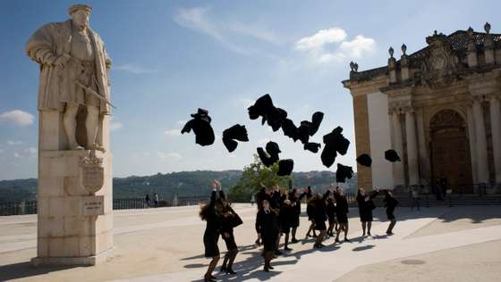 Female students of the Old University (Velha Universidade)
