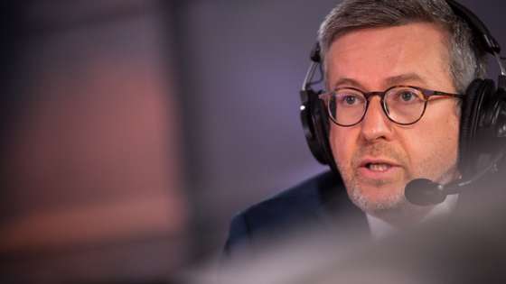 CONGRESSO PSD: Entrevista para a rádio Observador, a Carlos Moedas, no 40º Congresso Nacional do Partido Social Democrata (PSD), no Pavilhão Rosa Mota, no Porto. 2 de Julho de 2022 Pavilhão Rosa Mota, Porto TOMÁS SILVA/OBSERVADOR