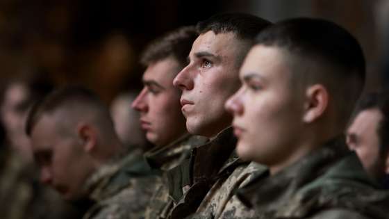 Funeral Held For Ukrainian Serviceman As Losses Mount In Monthlong War