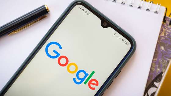 In this photo illustration the Google LLC logo seen