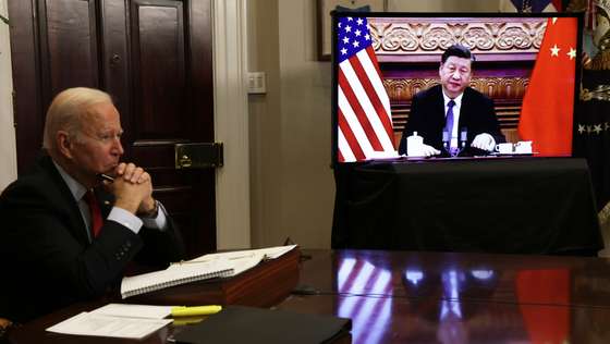 President Biden Meets Virtually With China's President Xi