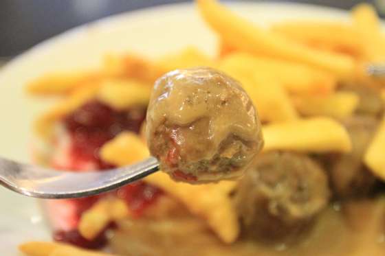 This picture taken on February 25, 2013 shows meatballs at IKEA department store in Brno. Ikea pulls meatballs from 14 European countries after horsemeat was found in the product by Czech authorities. AFP PHOTO/ RADEK MICA        (Photo credit should read RADEK MICA/AFP/Getty Images)