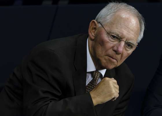 German Finance Minister Wolfgang Schaeuble attends a session of the Bundestag Lower House of parliament in Berlin on June 25, 2014. AFP PHOTO / CLEMENS BILAN (Photo credit should read CLEMENS BILAN/AFP/Getty Images)