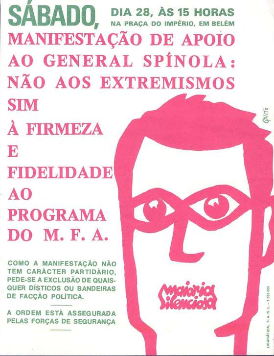 O cartaz da manifestaÃ§Ã£o da "maioria silenciosa"