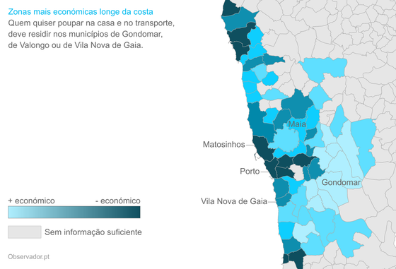 Zonas mais econ&Atilde;&sup3;micas do Grande Porto