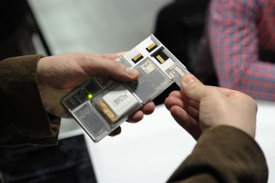 NEW YORK, NY - NOVEMBER 07:  Google's modular phone (Project Ara) at Engadget Expand New York 2014 at Javits Center on November 7, 2014 in New York City.  (Photo by Bryan Bedder/Getty Images for Engadget Expand)