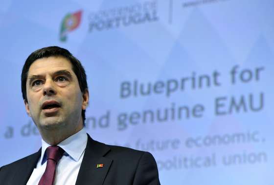 Portuguese finance minister Vitor Gaspar participates in the opening of "the blueprint for a deep and genuine EMU and debating the future economic, monetary banking and political union" conference on May 7,2013 at the EU Headquarters in Brussels. AFP PHOTO/ GEORGES GOBET (Photo credit should read GEORGES GOBET/AFP/Getty Images)