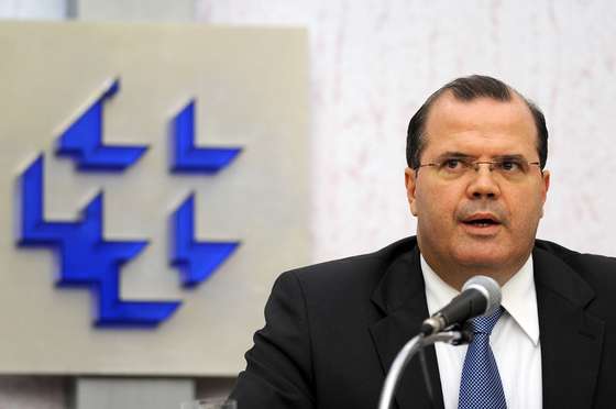 Brazil's Central Bank President Alexandre Tombini speaks during a press conference in Brasilia on January 6, 2011. The Brazilian government on Thursday has announced a series of measures to stop the devaluation of the US dollar. AFP PHOTO/Evaristo SA (Photo credit should read EVARISTO SA/AFP/Getty Images)