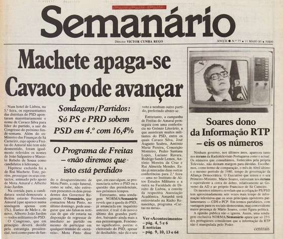 cavaco 30 anos, 