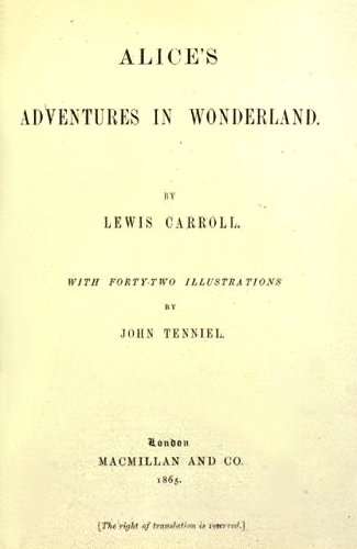 AlicesAdventuresInWonderlandTitlePage