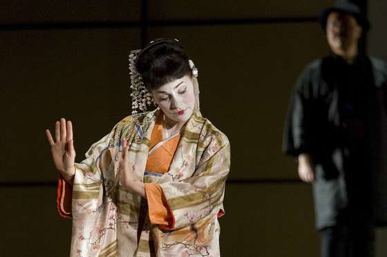 MADAMA BUTTERFLY - Puccini Opera North Leeds Grand Theatre 070913 Cio-Cio-San - Anne Sophie Duprels ** Suzuki - Ann Taylor Lieutenant Pinkerton - Rafael Rojas Goro - Alasdair Elliott Sharpless - Peter Savidge Imperial Commissioner - Stephen Dowson Official Registrar - A Galloway Bell The Bonze- Jonathan May Prince Yamadori - Paul Gibson Sorrow - Sydney Wade Kate Pinkerton - Amanda Echalaz Butterfly's Mother - Shirley Thomas Aunt - Vivienne Bailey Uncle Yakuside - Stephen Briggs Cousin - Cordelia Fish Servants, Friends &  Relations of Cio-Cio-SanChorus of Opera North Conductor - Wyn Davies Director - Tim Albery Set Designer - Hildegard Bechtler Costume Designer - Ana Jebens Lighting Designer - Peter Mumford Movement Director - Maxine Braham