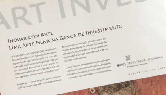 Publicidade do Art Invest