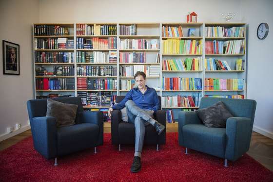 TO GO WITH AFP STORY BY CAMILLE BAS-WOHLERT Swedish journalist and best-selling author, David Lagercrantz is pictured on June 12, 2015 at Swedish publishing company Norstedts in Stockholm. Speaking to reporters, David Lagercrantz said he was "terrified" as he wrote "The Girl in the Spider's Web" which goes on sale in 25 countries on August 27, 2015 and in the United States on September 1, 2015. AFP PHOTO / JONATHAN NACKSTRAND (Photo credit should read JONATHAN NACKSTRAND/AFP/Getty Images)