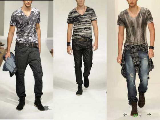 T-Shirts ou sweats de gola cortada imagem em: expressionmasculine.blogspot.com)