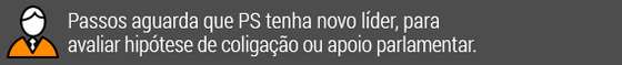 Passos aguarda que PS tenha novo lÃ­der para avaliar hipÃ³tese de coligaÃ§Ã£o ou apoio parlamentar.