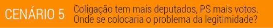 CenÃ¡rio 5 - ColigaÃ§Ã£o tem mais deputados, PS mais votos. Onde se colocaria o problema da legitimidade?