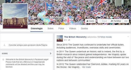 facebbok casa real brit&Atilde;&cent;nica