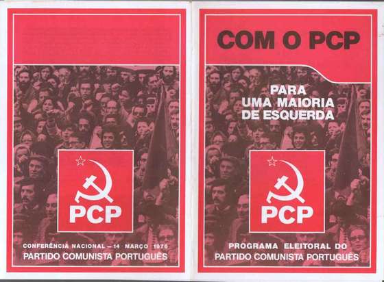 Capa do Programa Eleitoral do PCP nas primeiras eleiÃ§Ãµes legislativas, Abril de 1976