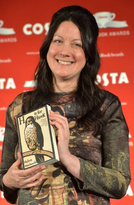 LONDON, ENGLAND - JANUARY 27: Helen Macdonald is announced as winner of the Costa Book of the Year award at Quaglinos on January 27, 2015 in London, England. (Photo by Anthony Harvey/Getty Images)