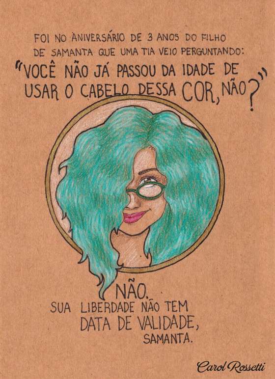 carol mulher cabelo azul