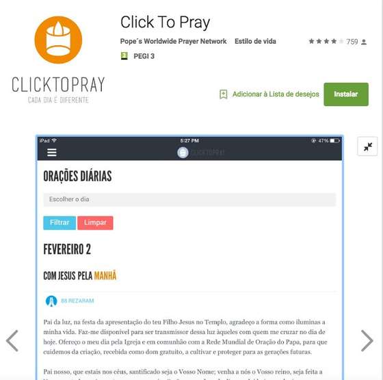 O Click To Pray para Android