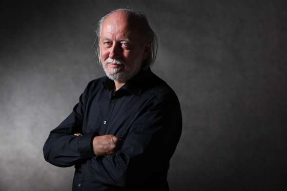 EDINBURGH, SCOTLAND - AUGUST 20: Laszlo Krasznahorkai, Hungarian writer of 'Satantango', appears at a photocall prior to participating in the Edinburgh International Book Festival 2012 on August 20, 2012 in Edinburgh, Scotland. Edinburgh is the world's first UNESCO City of Literature, and this year approximately 800 authors will participate in the literary festival. (Photo by Jeremy Sutton-Hibbert/Getty Images)