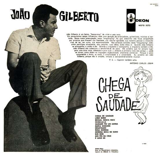 Jo&Atilde;&pound;o Gilberto - Chega de Saudade (1959) CapaLPBack