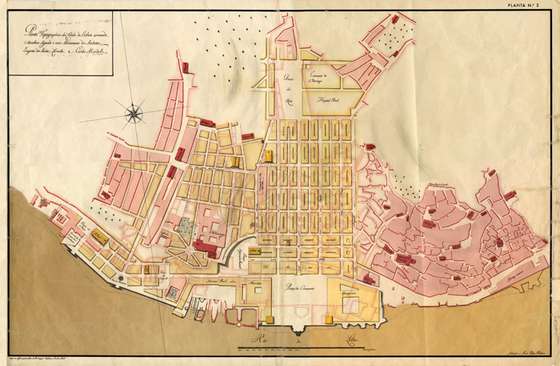 Planta da Baixa Pombalina de Eug&Atilde;&copy;nio dos Santos e Carlos Mardel