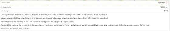 olx taxi pokemon porto