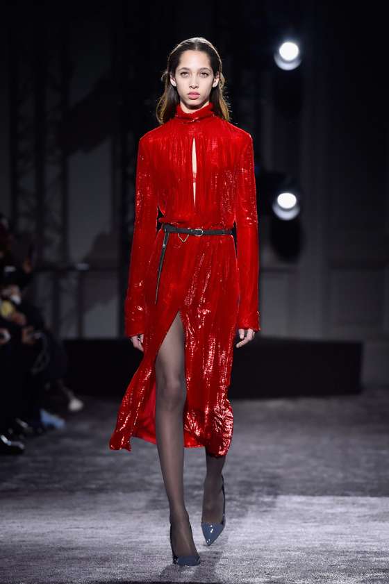 PARIS, FRANCE - MARCH 05: A model walks the runway during the Nina Ricci show as part of the Paris Fashion Week Womenswear Fall/Winter 2016/2017 on March 5, 2016 in Paris, France. (Photo by Pascal Le Segretain/Getty Images)