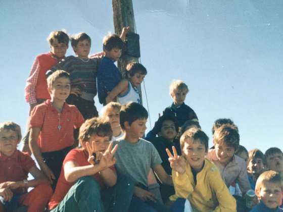 Na escola, quando subiram o Hohe Munde, a montanha mais pr&Atilde;&sup3;xima da casa dos pais