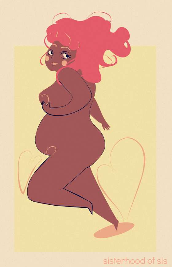 Ilustra&Atilde;&sect;&Atilde;&pound;o de Amanda Gotzfrits para o blogue Gorda&Sapat&Atilde;&pound;o