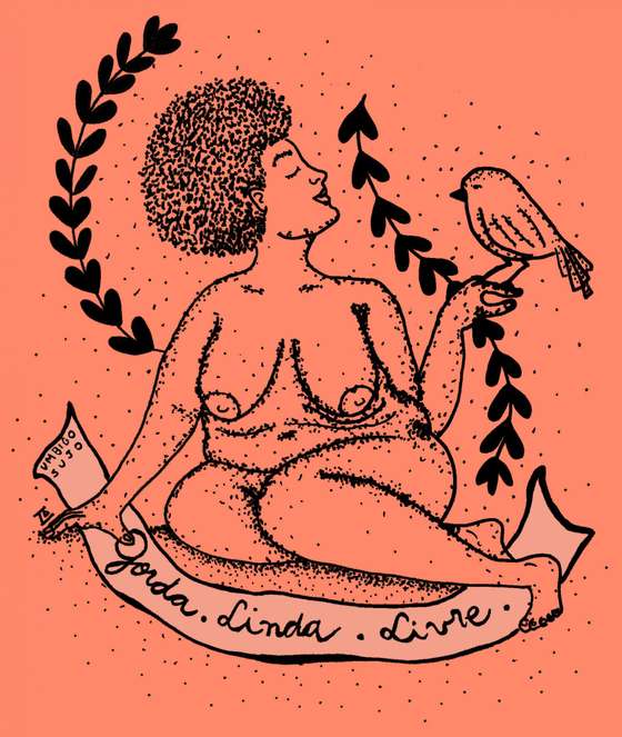 Ilustra&Atilde;&sect;&Atilde;&pound;o de Giovana Pinhata para o blogue Gorda&Sapat&Atilde;&pound;o