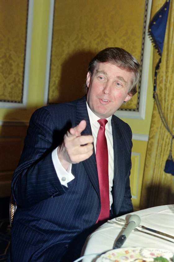 Developer Donald Trump answers questions of reporters about his divorce from wife Ivana at a news conferencein New York on December 11, 1990. A Manhattan judge granted a divorce to the Trumps citing the millionaire's "cruel and inhuman treatment" of his ex-wife. AFP PHOTO TIMOTHY A. CLARY (Photo credit should read TIMOTHY A. CLARY/AFP/Getty Images)