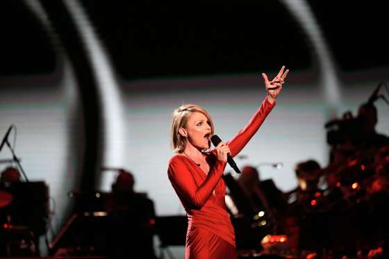 WASHINGTON, DC - JANUARY 20:  Singer Erin Boheme entertains the crowd at the Liberty Inaugural Ball on January 20, 2017 in Washington, DC.  The Liberty Ball is the first of three inaugural balls that President Donald Trump will be attending.  (Photo by Rob Carr/Getty Images)