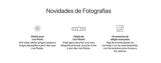 novidades fotografias mac os