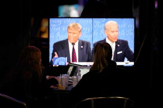 People watch Trump-Biden debate