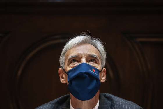 O ministro da Defesa Nacional, JoÃ£o Gomes Cravinho, durante a sua audiÃ§Ã£o perante a ComissÃ£o de Defesa Nacional, na Assembleia da RepÃºblica, em Lisboa, 16 de dezembro de 2020. MÃRIO CRUZ/LUSA